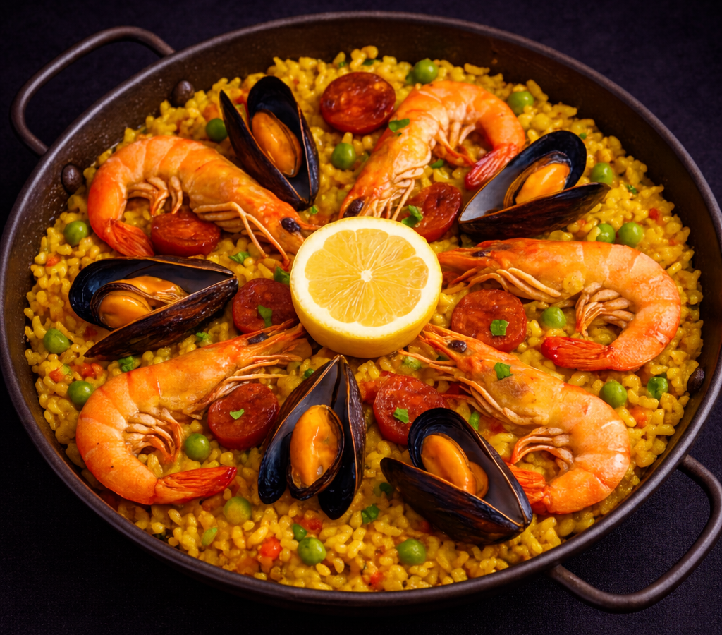 Paella aux fruits de mer